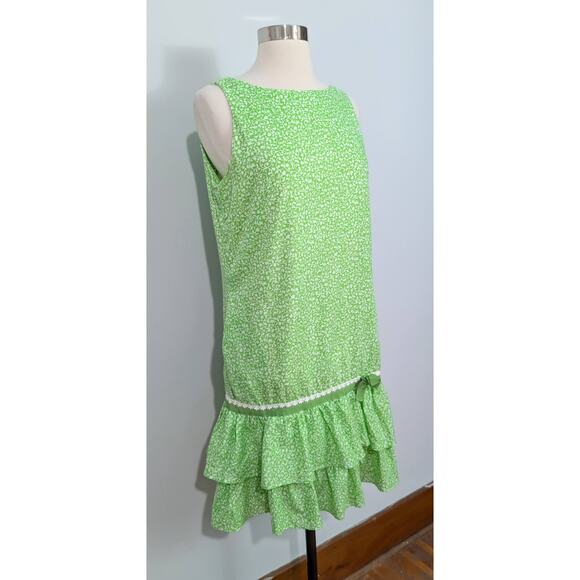 Evelyn Pearson Green 60s-Does-20s Mini Dress - Picture 7 of 8